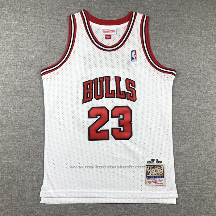 Maillot Enfant Chicago Bulls Michael Jordan #23 Mitchell & Ness 1997-98 Blanc